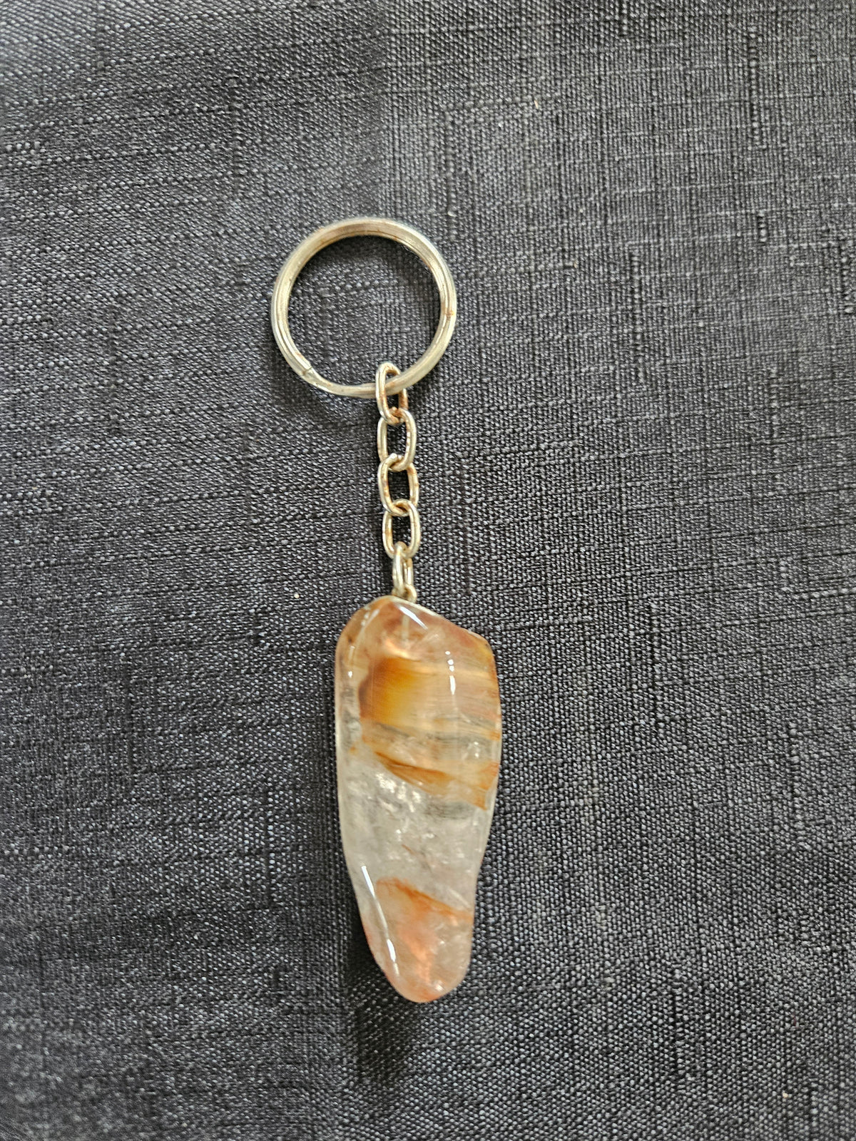 Natural Gemstone Heart & Crystal Keychains