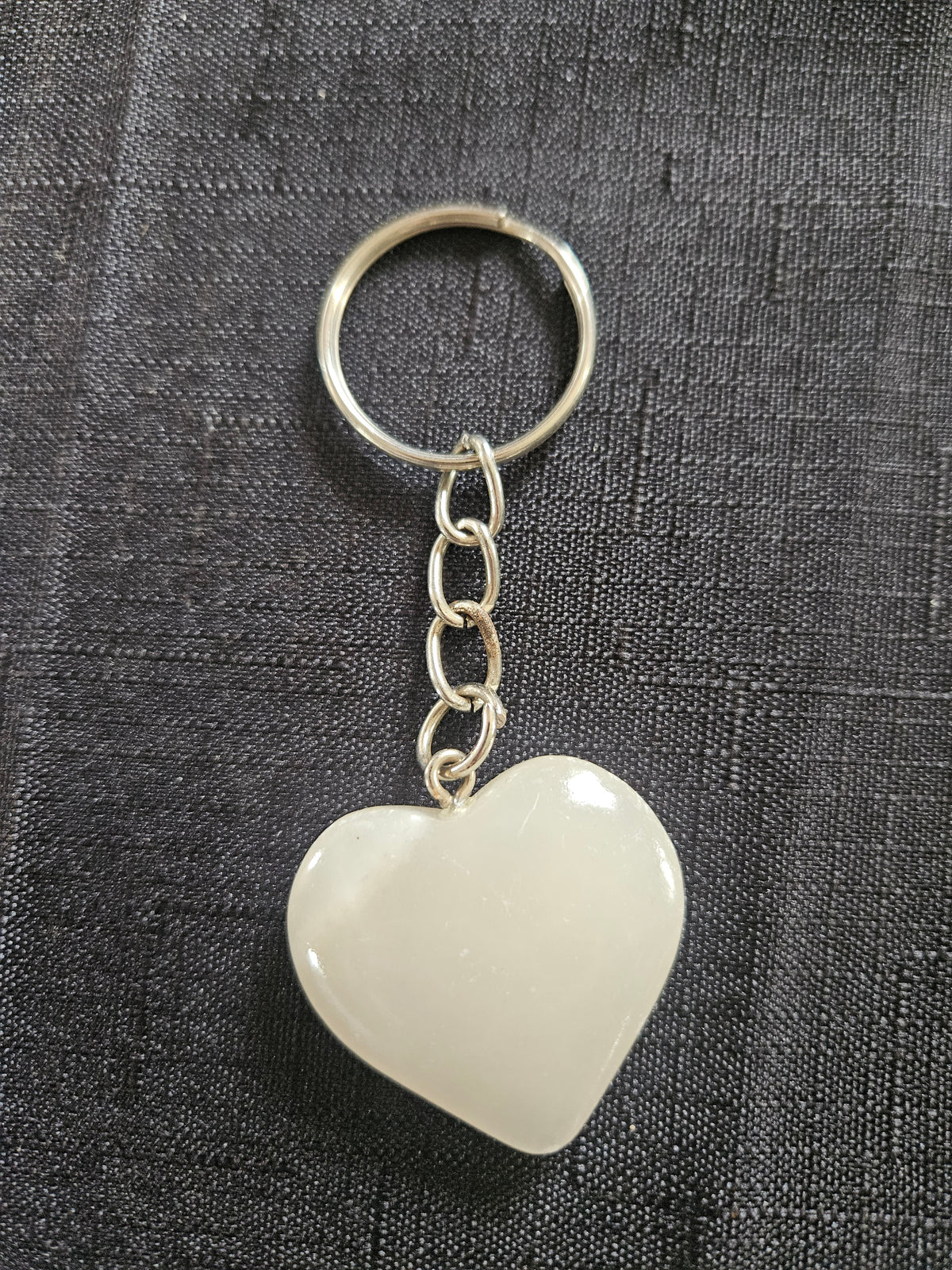Natural Gemstone Heart & Crystal Keychains