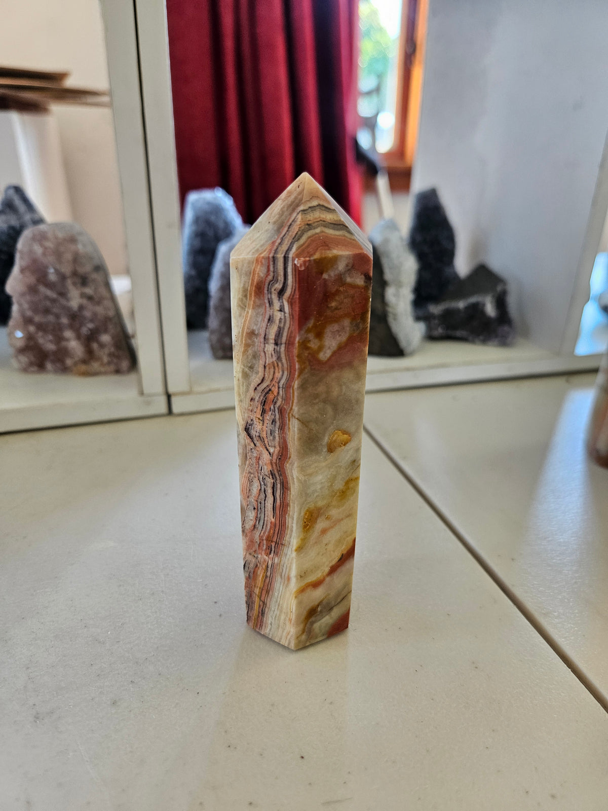 Small Banded Calcite Tower
