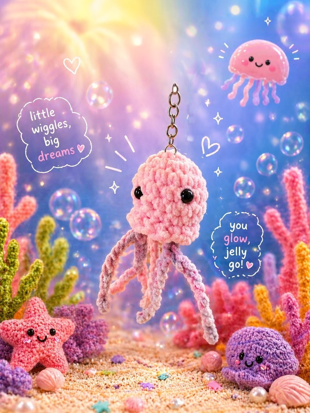 Jellyfish Keychain