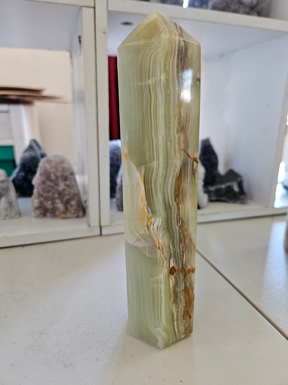 Meduim Banded Calcite Tower