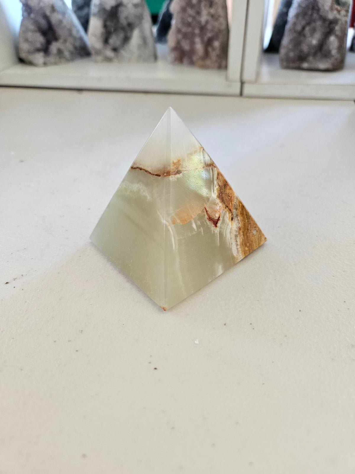 Small Banded Calcite Pyramid