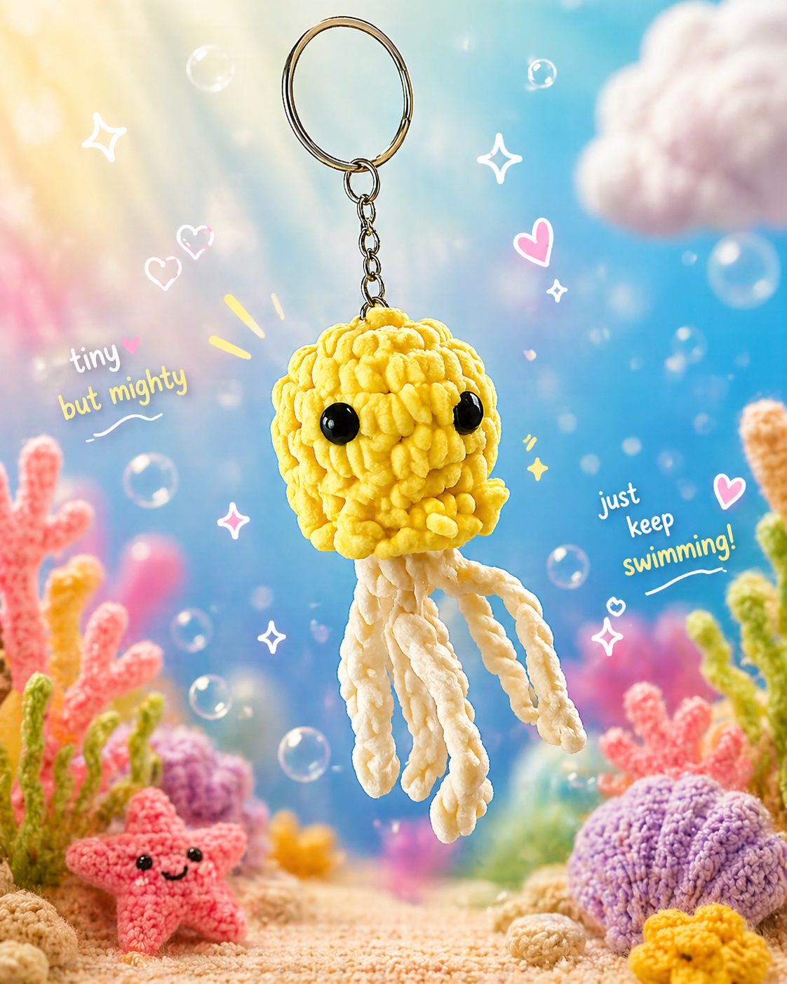 Jellyfish Keychain