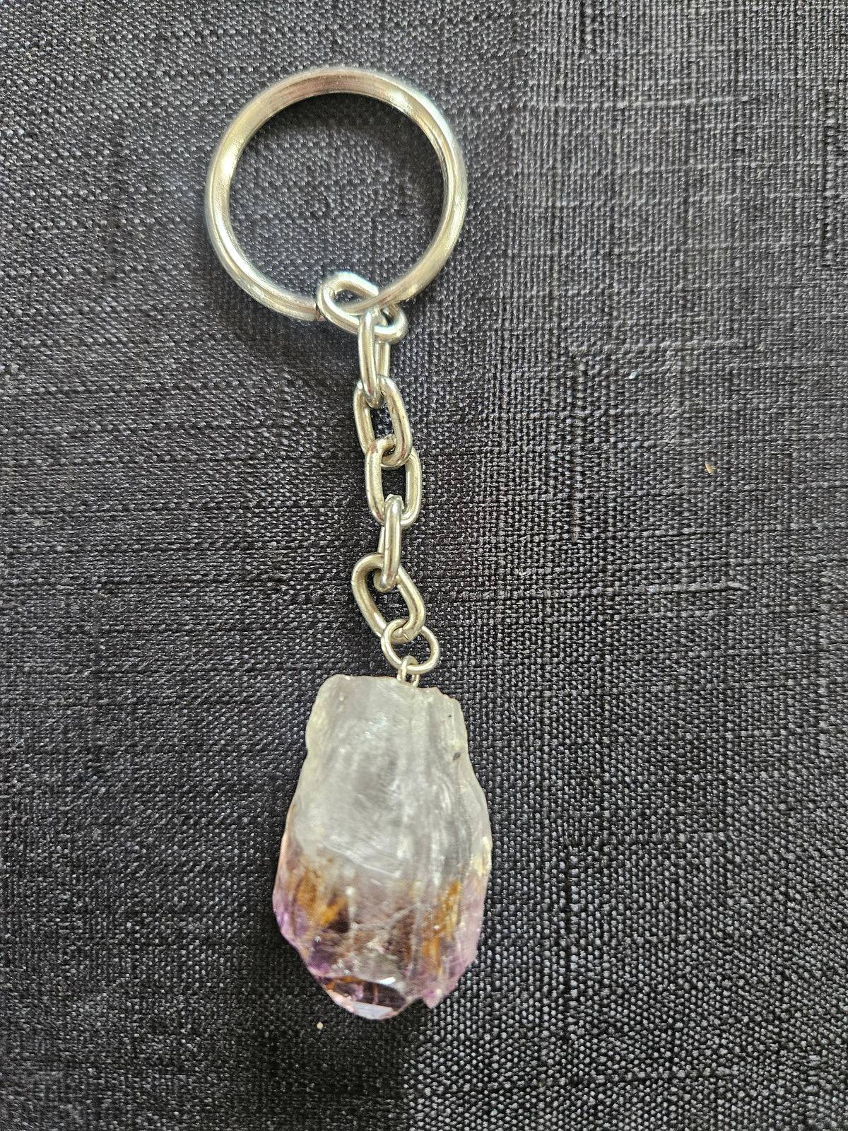 Natural Gemstone Heart & Crystal Keychains