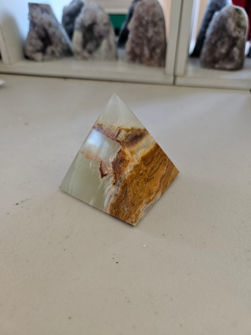 Small Banded Calcite Pyramid