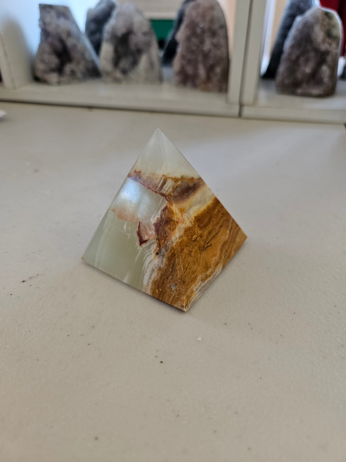 Small Banded Calcite Pyramid