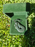 Hand-Carved NZ Pounamu Hei Matau (Fish Hook) Pendant