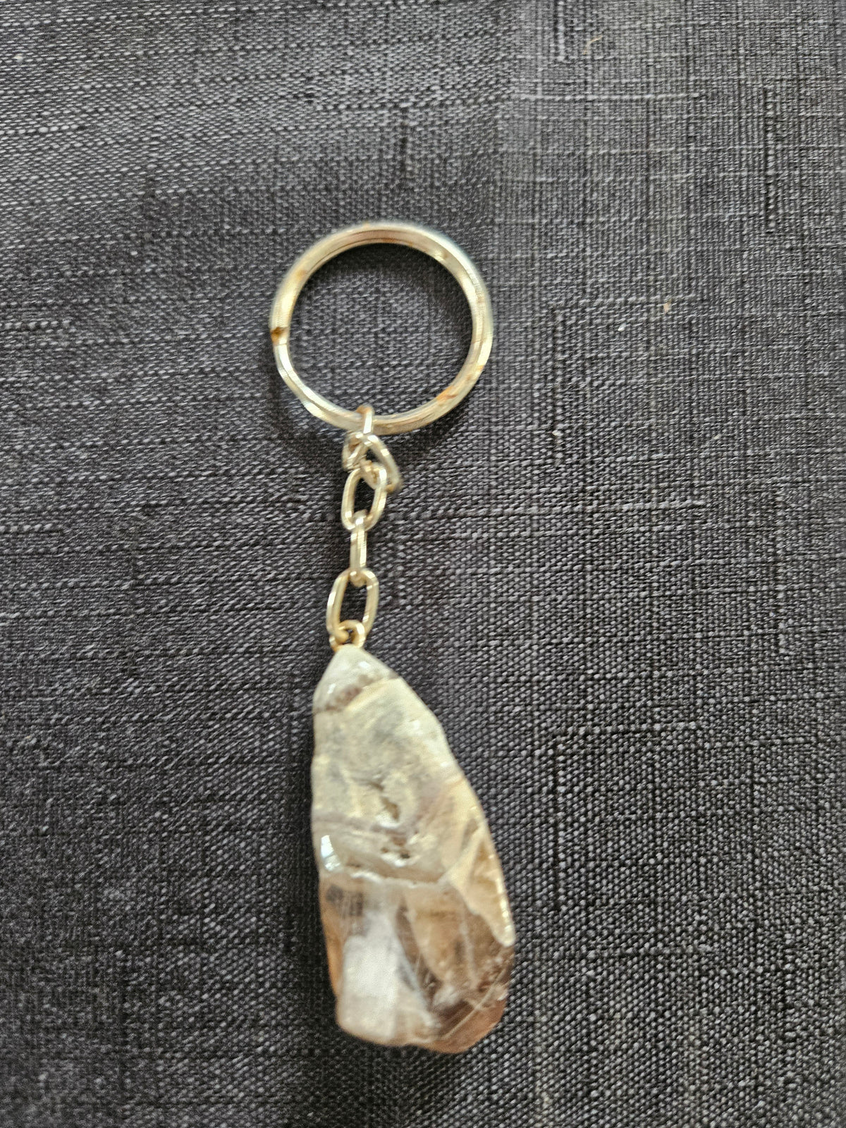 Natural Gemstone Heart & Crystal Keychains