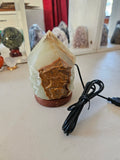 Banded Calcite Rough Lamp